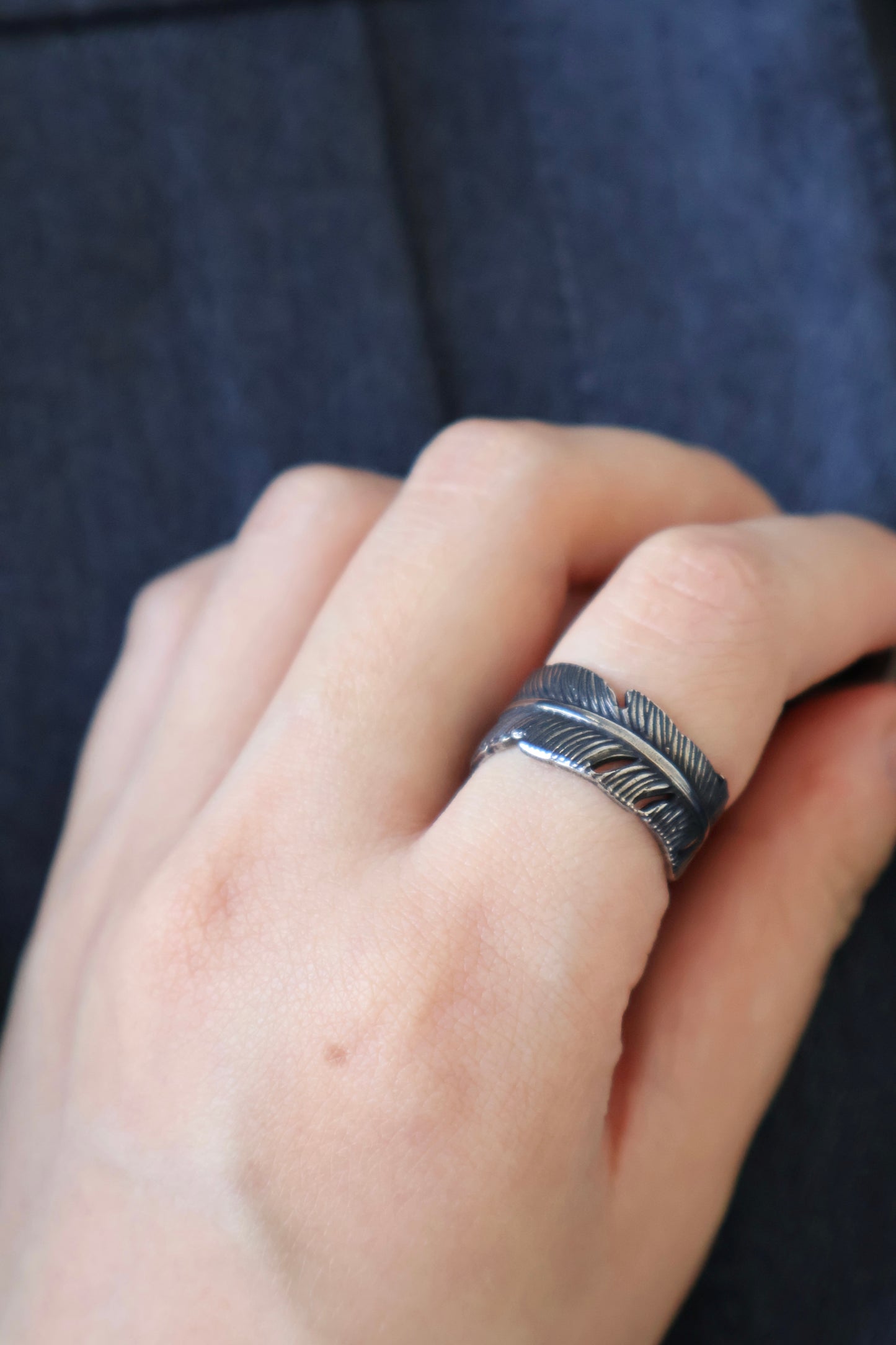 Vintage Plume Adjustable Ring