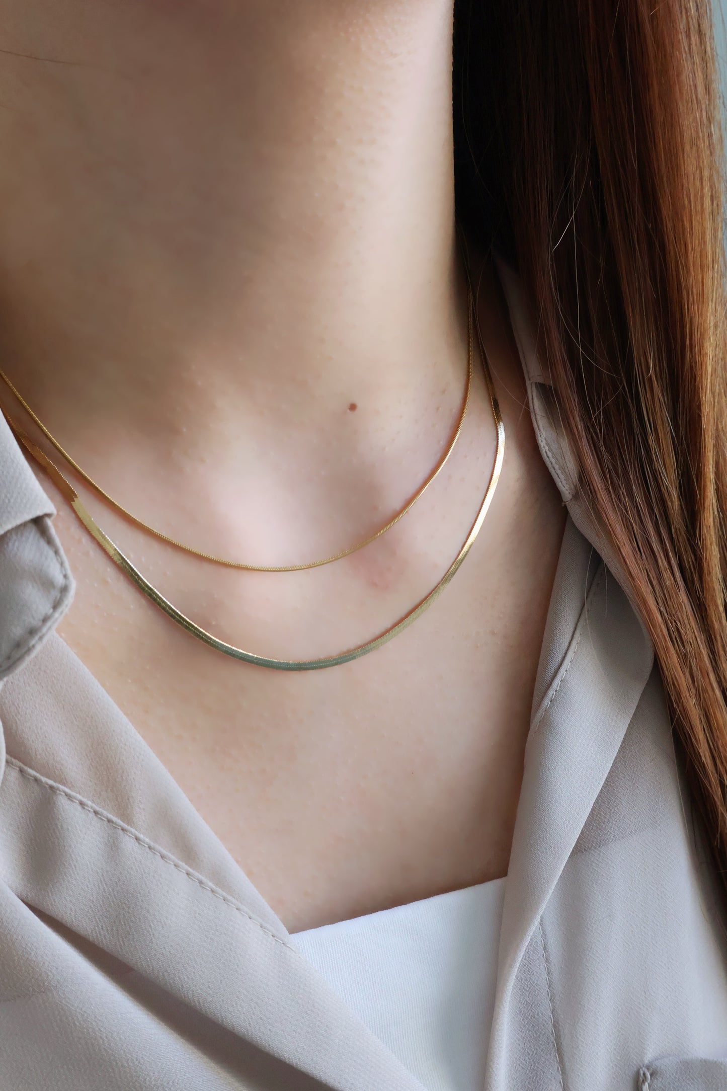 Golden Snake Chain Necklace