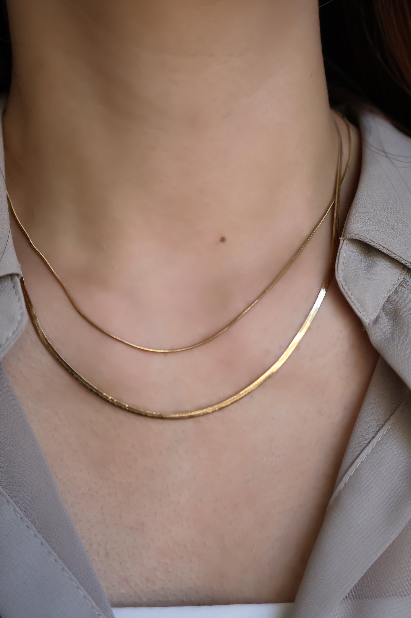 Golden Snake Chain Necklace