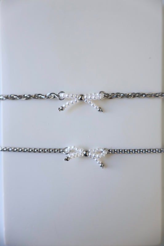 [HANDMADE] Pearl Ribbon Bracelet
